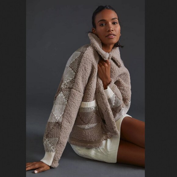 Anthropologie BLANKNYC Cozy Sherpa Jacket Sz L - Picture 3 of 10